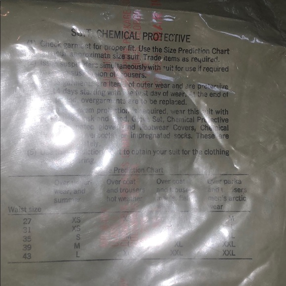 NEW PPE Covid 19 ARMY Chemical Protective Suit M - Picture 3 of 6